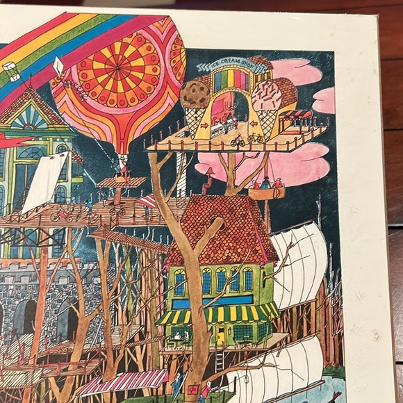 Bruce Johnson "A Special Place To Go" Print with Tree House, Pirate Ship, Castle - Picture 7 of 13